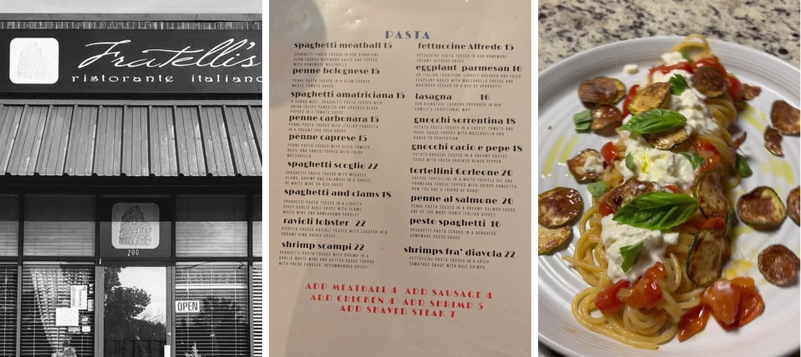 Fratelli's Ristorante Italiano Menu